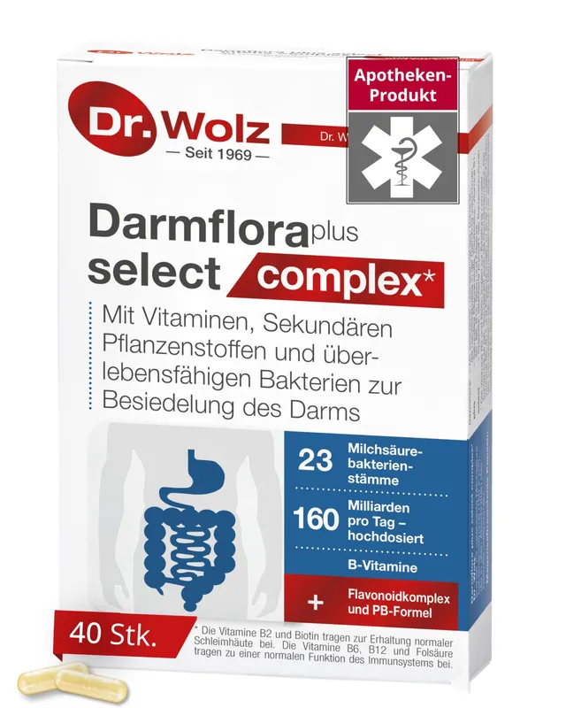 dr-wolz-darmflora-plus-select-complex-22-st-mme-160-mrd-bakterien-40-kapseln image 1