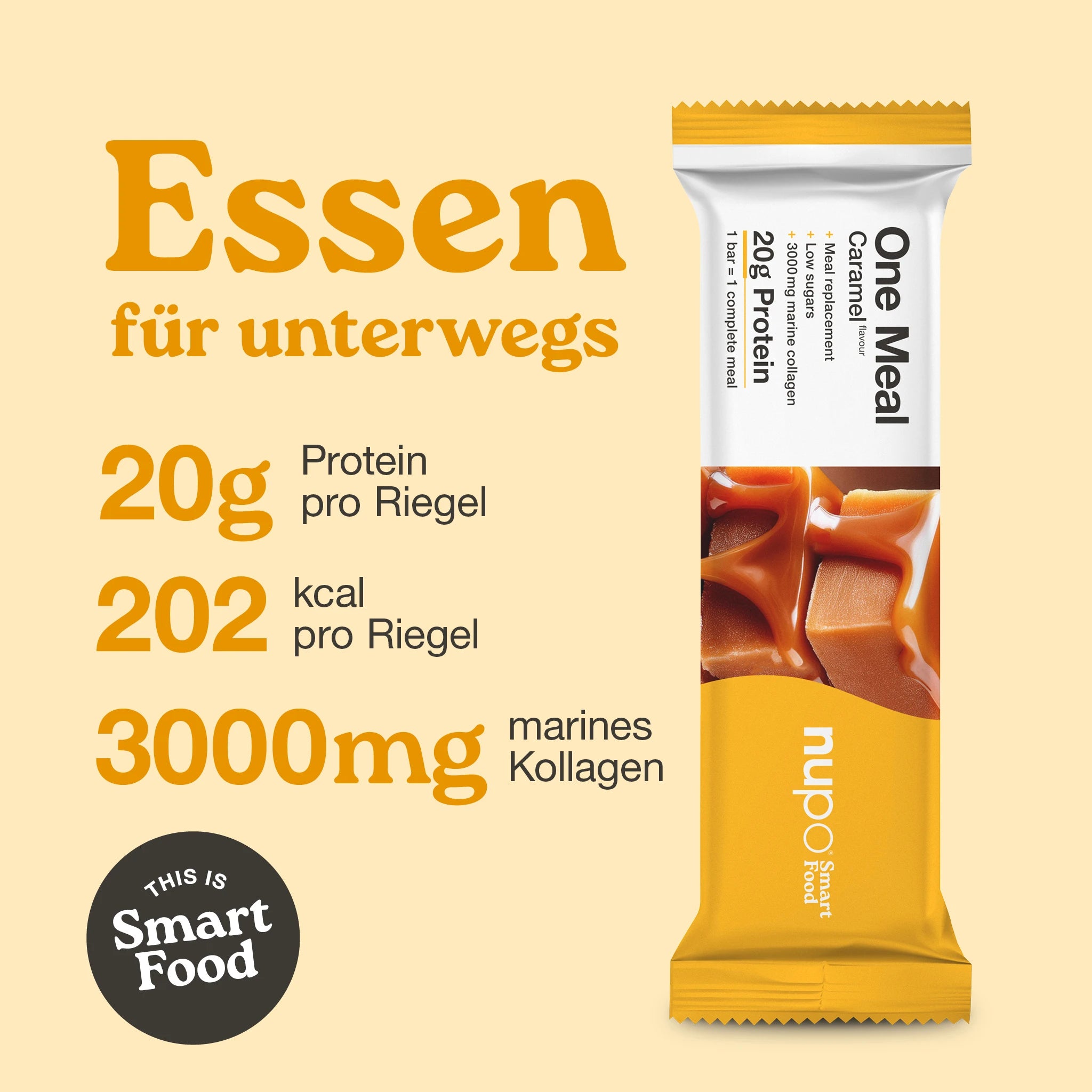 nupo-one-meal-riegel-caramel-15-st-ck-mit-kollagen image 2