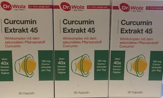 dr-wolz-curcumin-extrakt-45-3-x-90-kapseln-mit-hoch-bioverf-gbarem-curcumin image 1