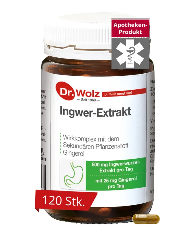 dr-wolz-ingwer-extrakt-500-mg-ingwerwurzel-mit-gingerol-120-kapseln image 1