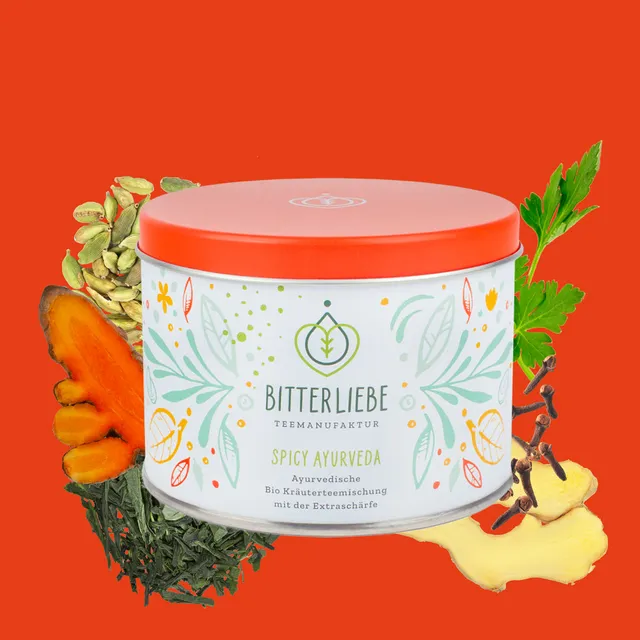 bitterliebe-spicy-ayurveda-kr-ftiger-bio-tee-kr-utertee-einzelsorte image 1