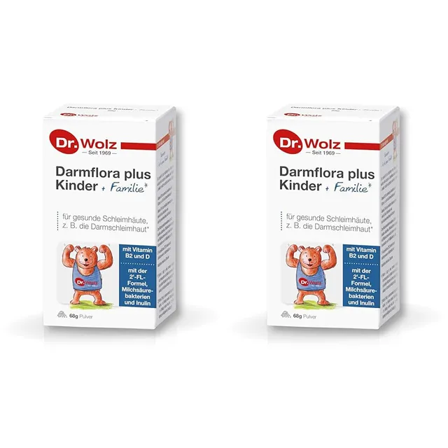 dr-wolz-darmflora-plus-kinder-familie-pulver-mit-hmo-2-fucosyllactose-68-g-doppe image 1
