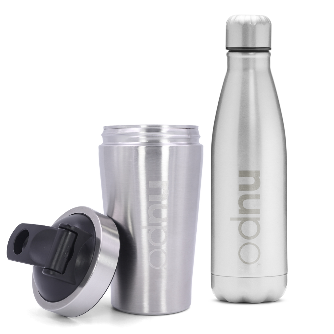 nupo-wasserflasche-500-ml-metal-shaker-set-edelstahl-geschenkset image 1