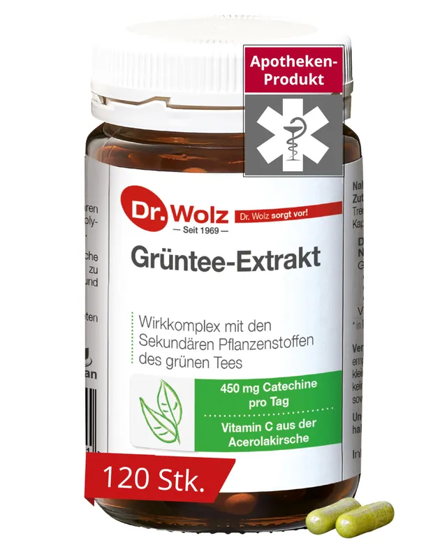 dr-wolz-gr-ntee-extrakt-kapseln-mit-vitamin-c-aus-acerola-120-kapseln image 1
