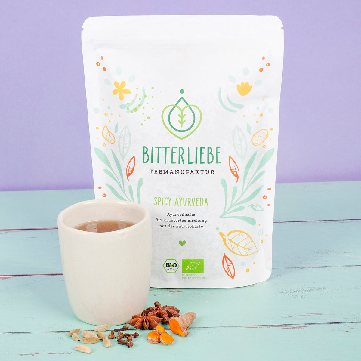 bitterliebe-bio-spicy-ayurveda-set-kr-utertee-mit-zitronengras-und-gew-rzen image 2