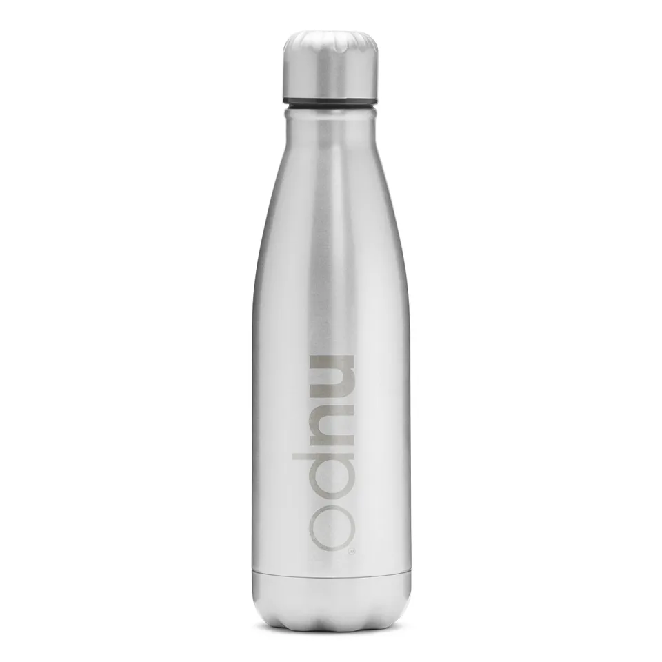 nupo-wasserflasche-edelstahl-500-ml-silber-isolierflasche image 1