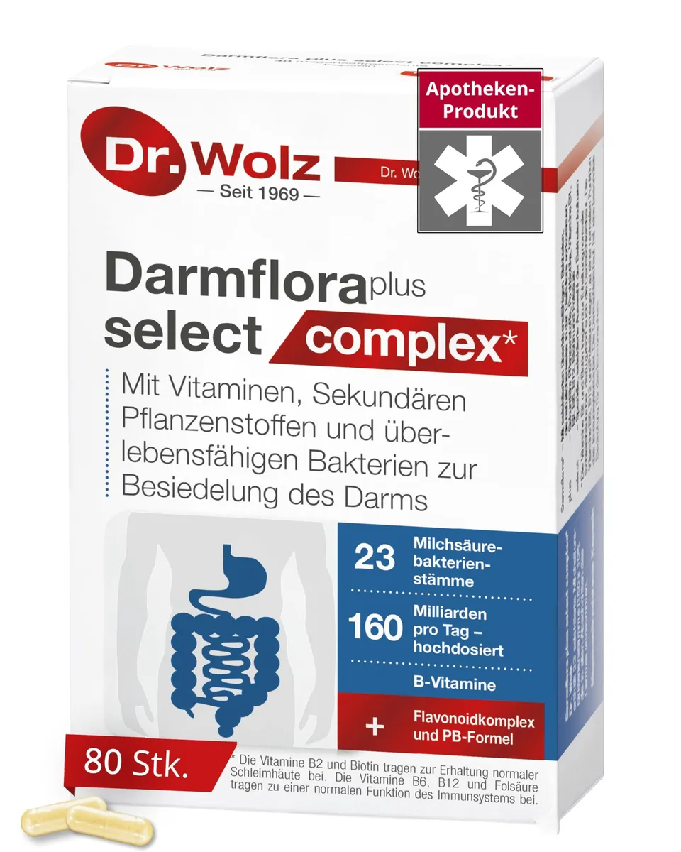 dr-wolz-darmflora-plus-select-complex-bakterienkulturen-kapseln-22-st-mme-160-mr image 1