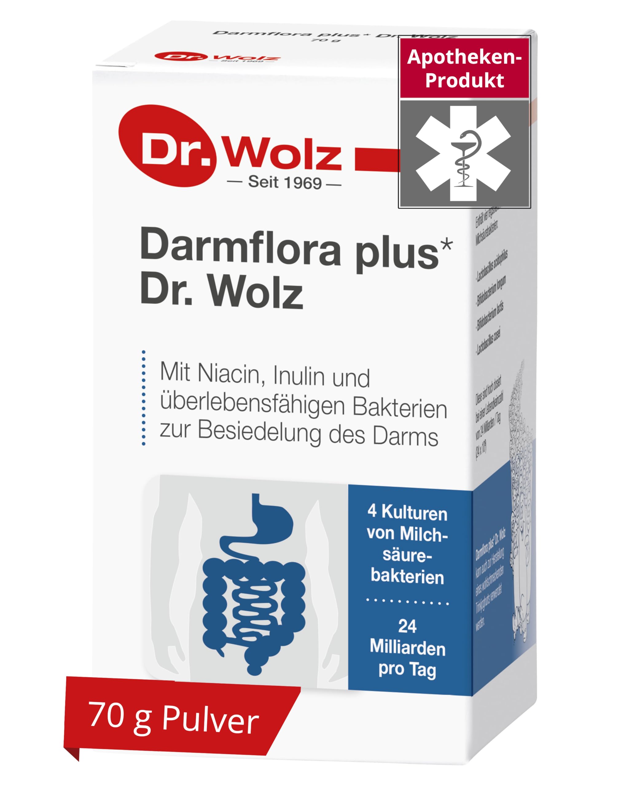 dr-wolz-darmflora-plus-pulver-24-mrd-bakterien-4-st-mme-inulin-70-g image 1