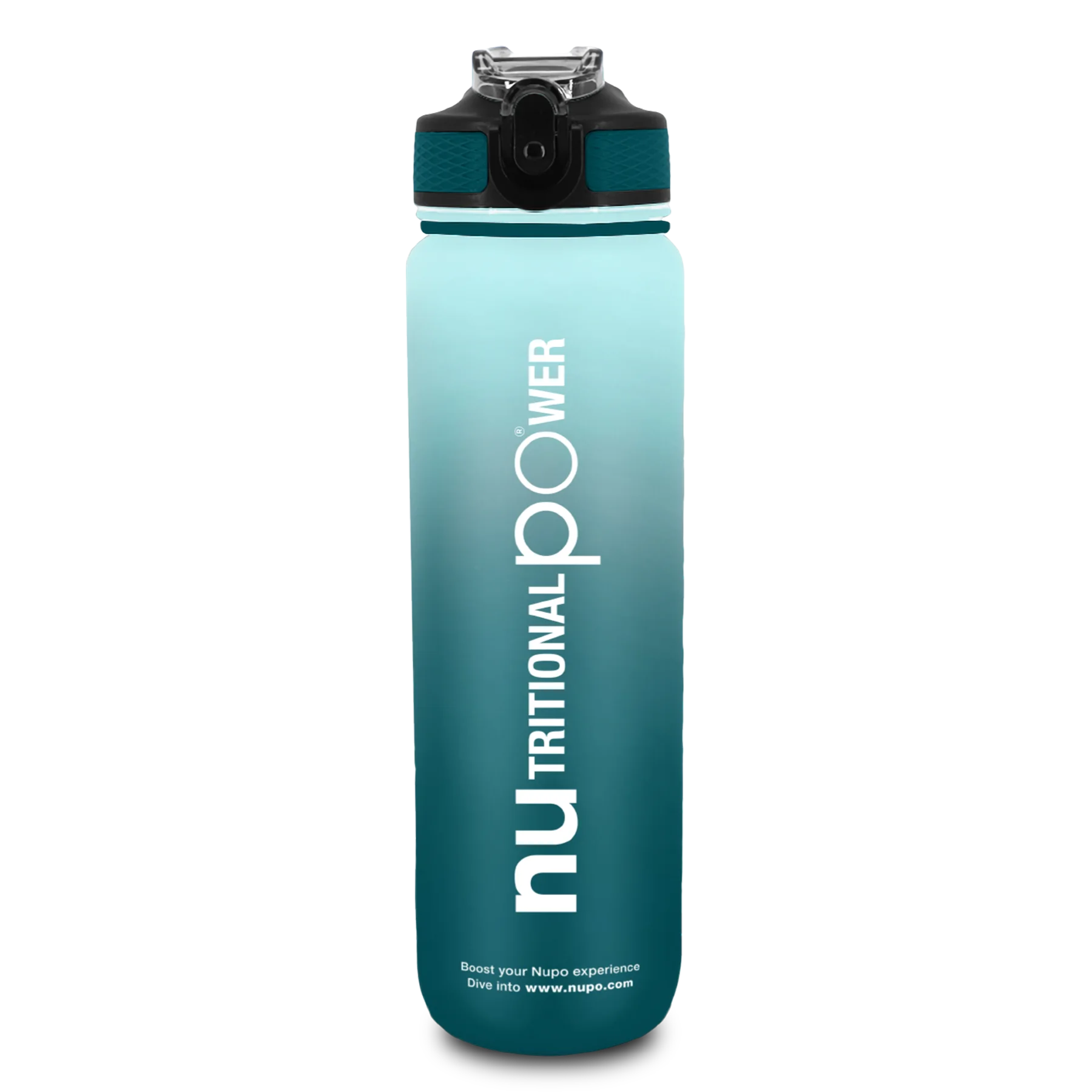nupo-smarte-wasserflasche-1000-ml-bpa-frei-mit-trinkhalm image 1