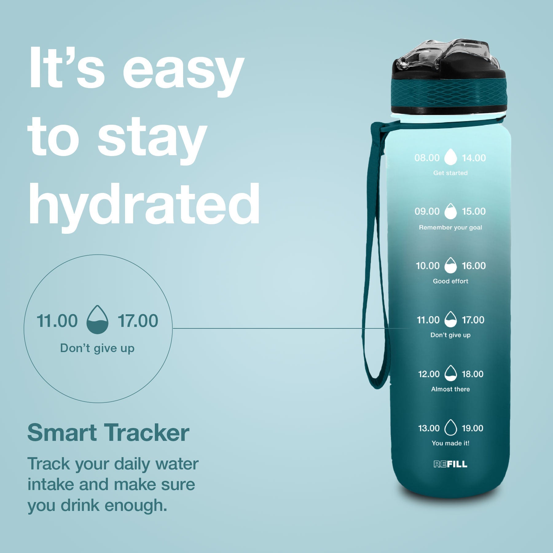 nupo-smarte-wasserflasche-1000-ml-bpa-frei-mit-trinkhalm image 3