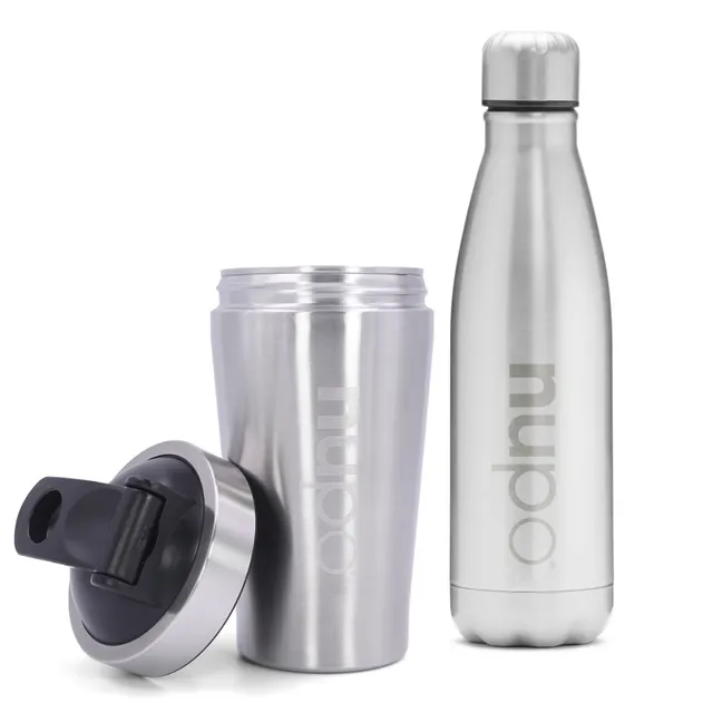nupo-wasserflasche-500-ml-metal-shaker-set-edelstahl-geschenkset image 1