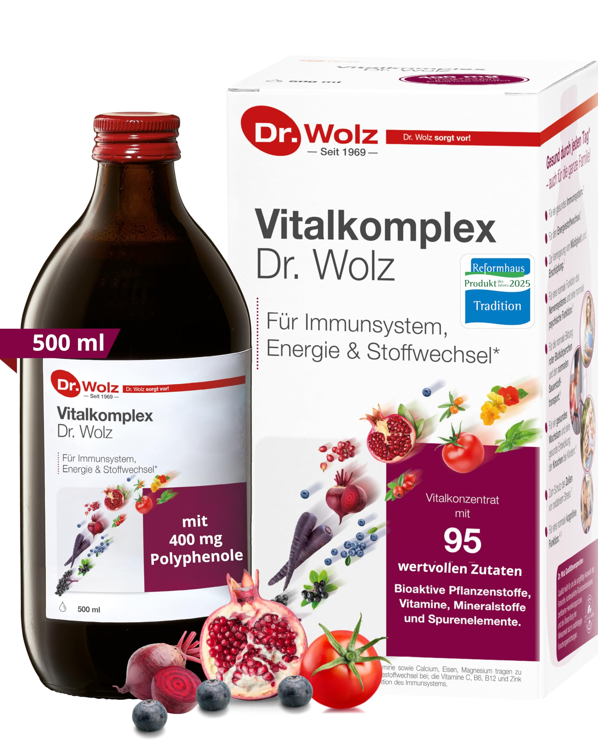 dr-wolz-vitalkomplex-neuform-mikron-hrstoff-konzentrat-mit-95-zutaten-500-ml-saf image 1