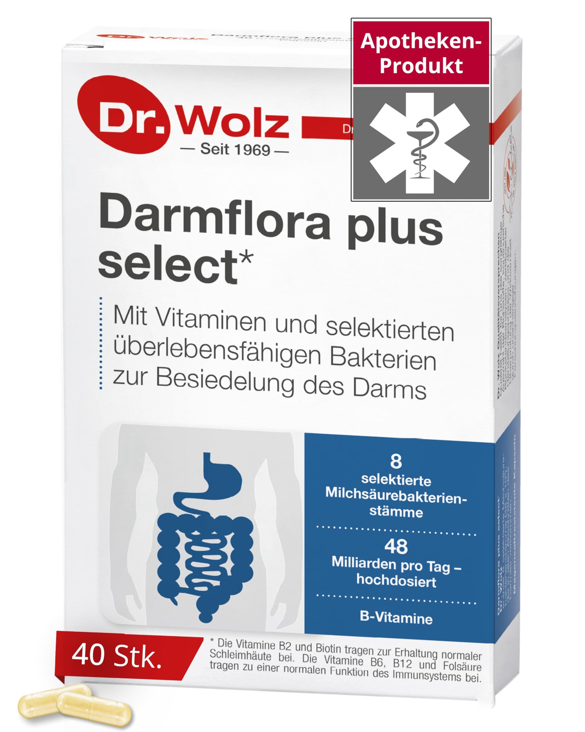 dr-wolz-darmflora-plus-select-kapseln-f-r-darm-immunsystem-40-st-kapseln image 1